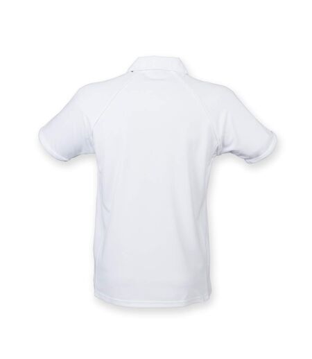 Finden & Hales Mens Piped Performance Sports Polo Shirt (White/White) - UTRW427