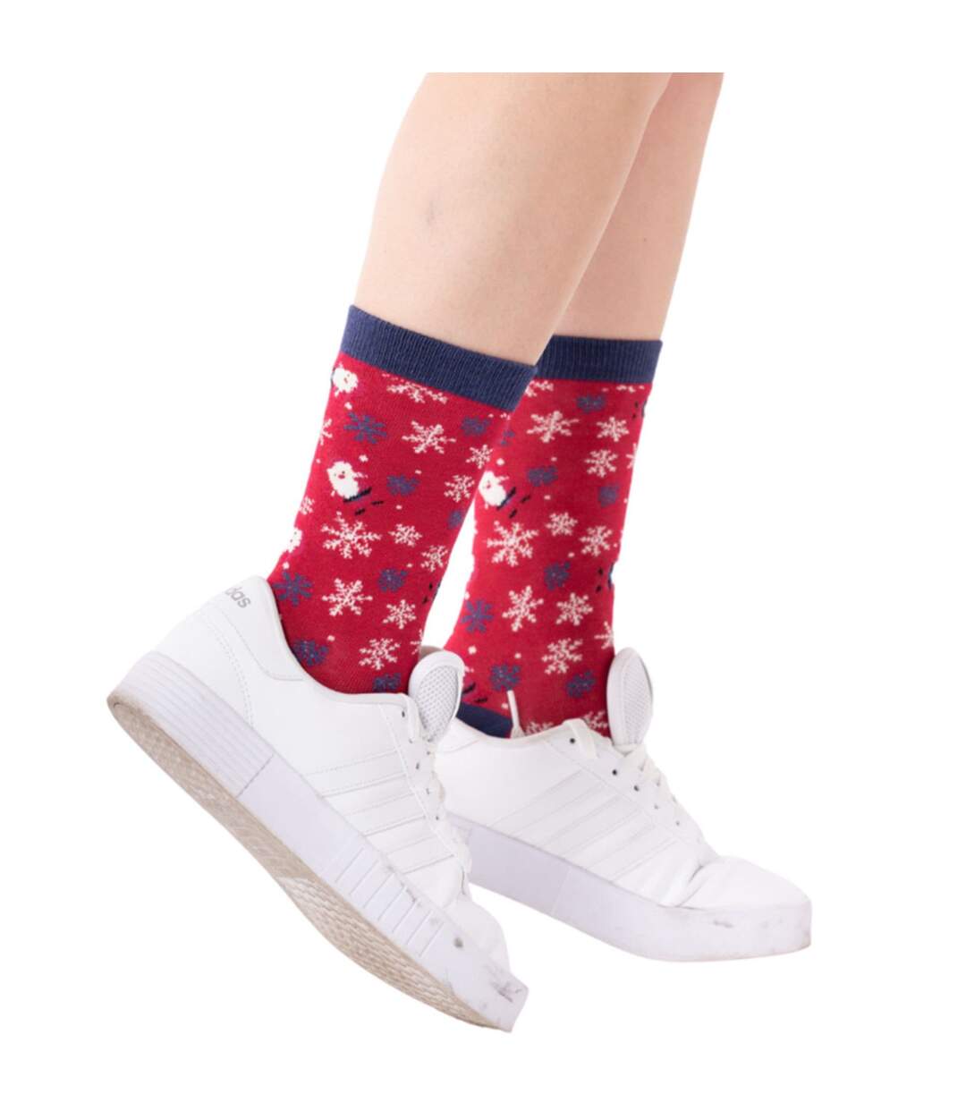 Miss Sparrow - 1 Paire Chaussettes Femme Teckel Santa Bambou-5