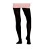 1 Pair Ladies Black Fleece Lined Warm Merino Wool Tights for Winter-1