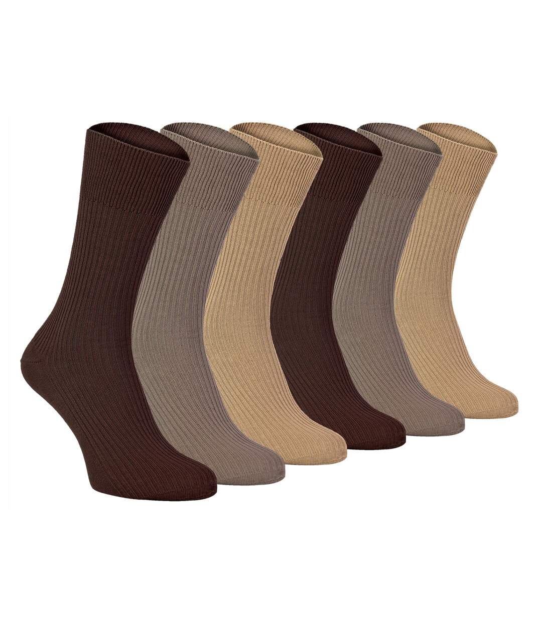 6 Pairs Mens Thin Soft 100% Cotton Non Elastic Socks-1