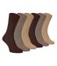 6 Pairs Mens Thin Soft 100% Cotton Non Elastic Socks-1
