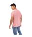 Mens Textured Short-sleeved Polo Shirt Pink Peter Werth-3