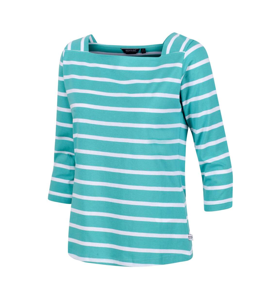 T-shirt polexia femme turquoise vif / blanc Regatta-1