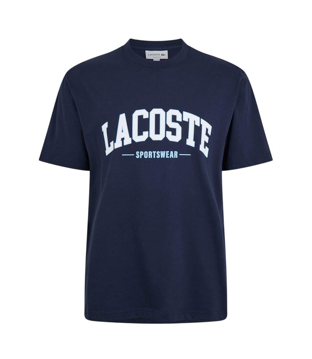 T-shirt Motif/style Logo Arqué Adulte Bleu Marine Lacoste-1