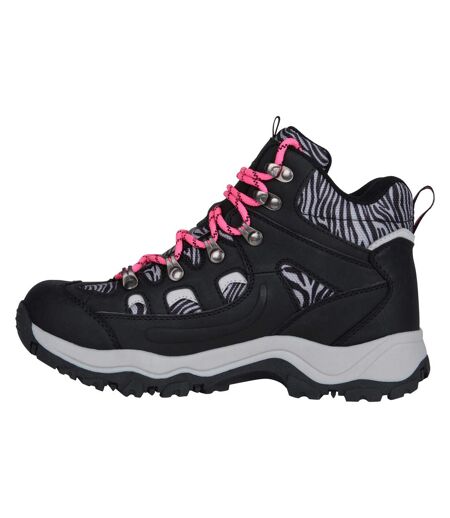 Womens/ladies adventurer printed waterproof walking boots bright pink Mountain Warehouse