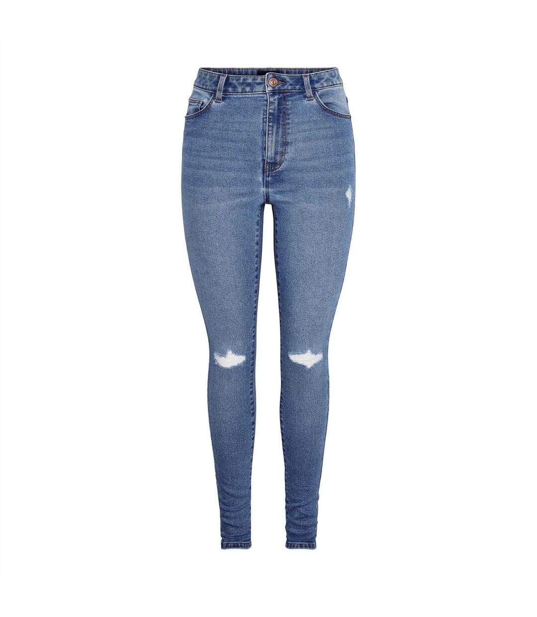 Jean Motif/style Usé Femme Bleu Pieces-2