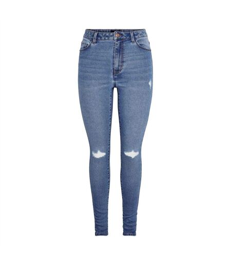Jean Motif/style Usé Femme Bleu Pieces