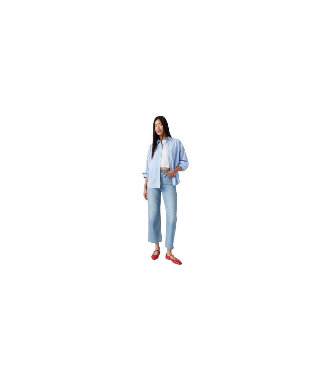 Jean 7/8 Ribcage Femme Bleu Levis-1