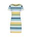 Robe T-shirt Motif/style Rayé Femme Vert Lazy Jacks-2