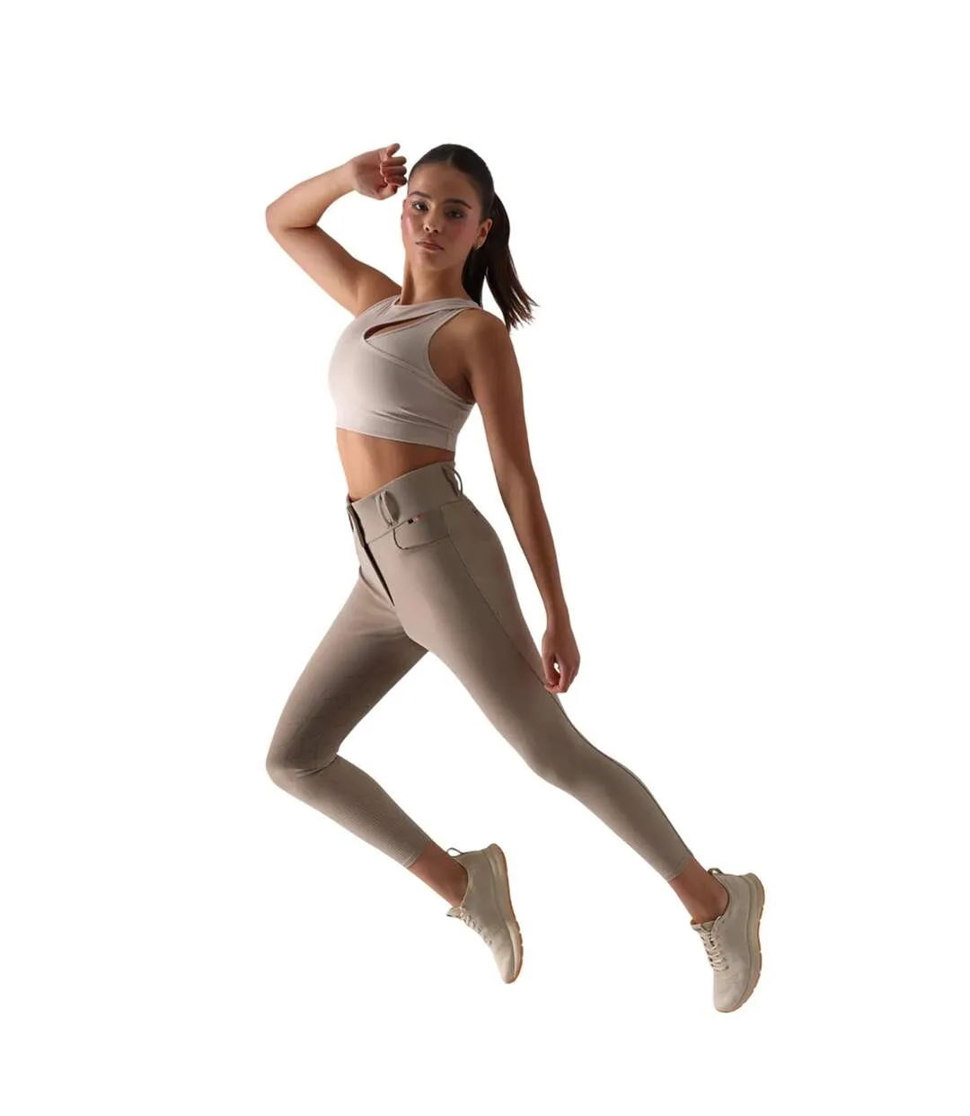 Pantalon D´équitation Optima Pro Femme Beige Aubrion-1