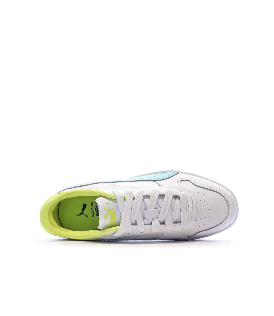 Baskets blanc/vert femme puma carina-4