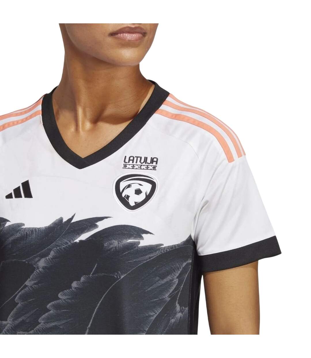 Maillot De Foot Motif/style Lettonie Femme Blanc Adidas-4
