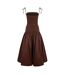 Robe Mi-longue Alexa Femme Marron AmyLynn-3
