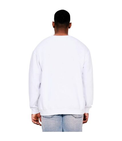 Casual Classics Mens Ringspun Cotton Oversized Sweatshirt (White)