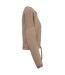 Womens/ladies oversized crop sweatshirt wet sand Native Spirit-3