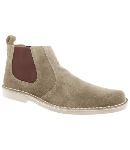 Roamers Mens Real Suede Classic Desert Boots (Taupe) - UTDF115