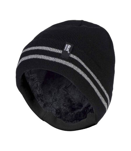 Mens Hi Vis Reflective Soft Fleece Lined Thermal Winter Hat