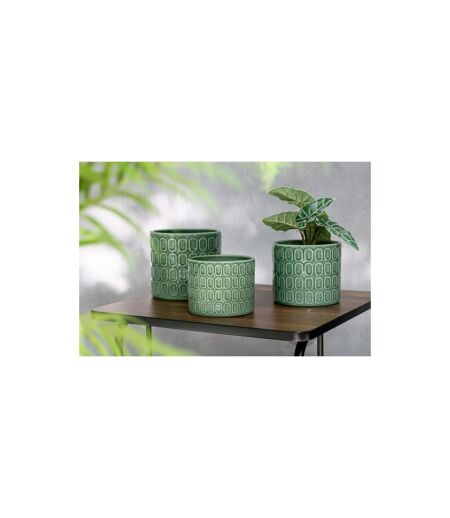 Cache-Pot Déco en Céramique Folny 17cm Vert