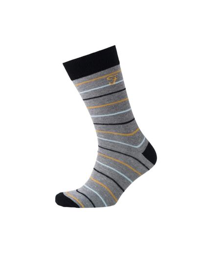 Farah Mens Marston Socks (Pack of 3) (Black/Charcoal Marl) - UTBG190