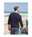 Mens Plain Cashmere Crew Neck Jumper Navy WoolOvers-1