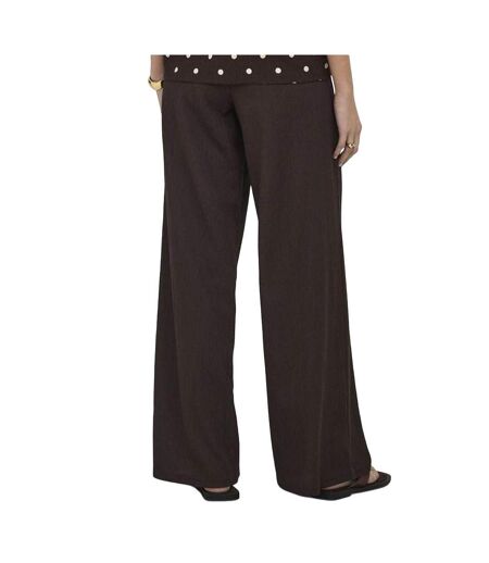 Pantalon fluide marron à pois femme jdy ebbie