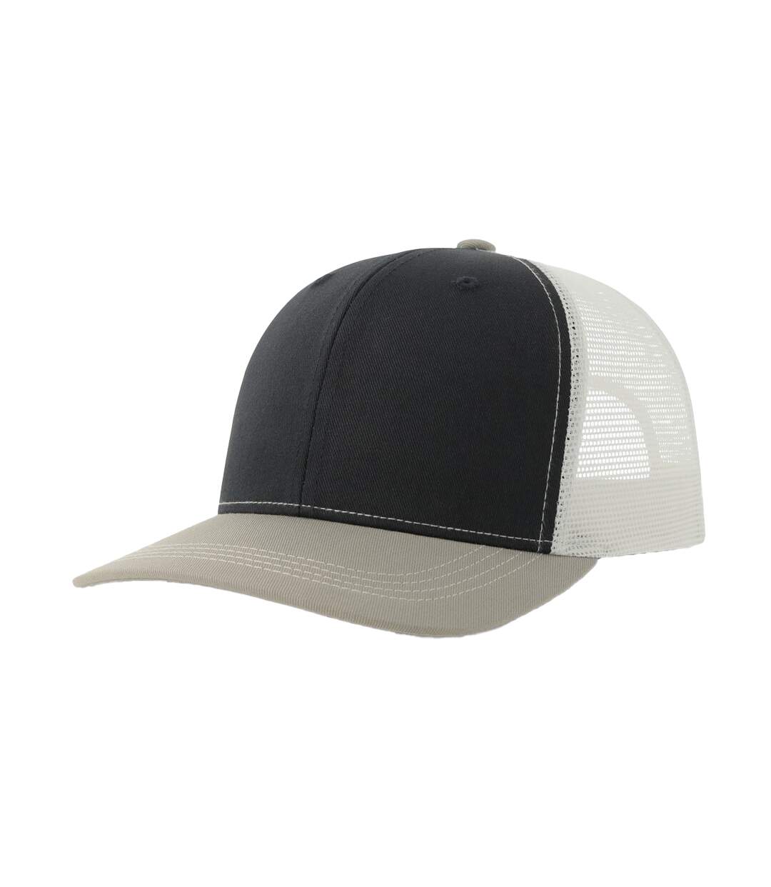 Casquette Trucker Motif/style 6 Panneaux Sonic-s Adulte Bleu Marine Gris Blanc Atlantis Headwear-1