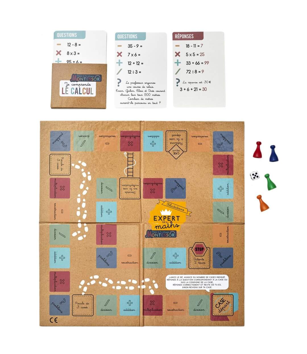 Jeu de l'Oie Je Comprends les Maths 30cm Multicolore-4