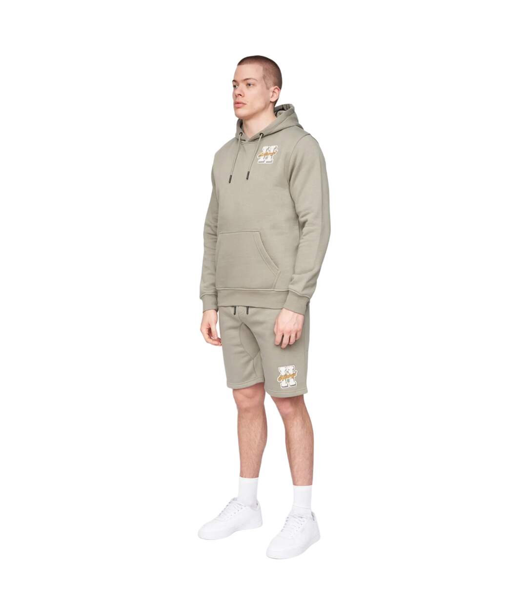 Sweat à capuche aitchen homme vieux vert kaki Henleys-3