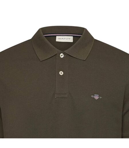 Polo Motif/style Logo Brodé Homme Vert Émeraude Gant