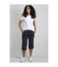 Womens/ladies Salena 3/4 Shorts Navy Weird Fish-1