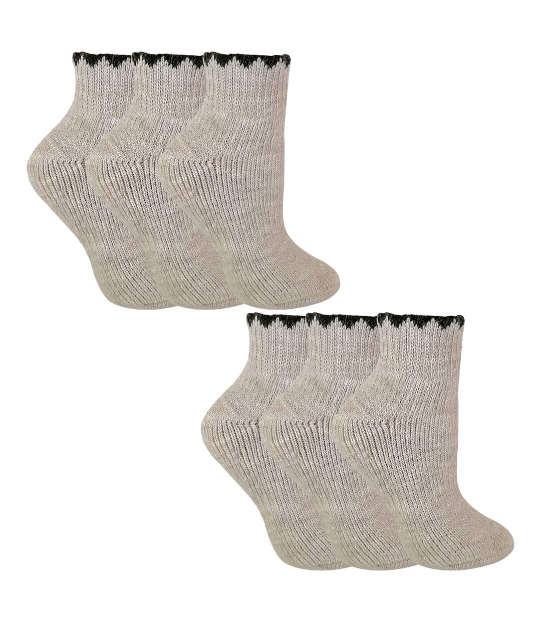 6 Pairs Ladies Short Alpaca Wool Moisture Wicking Socks-1