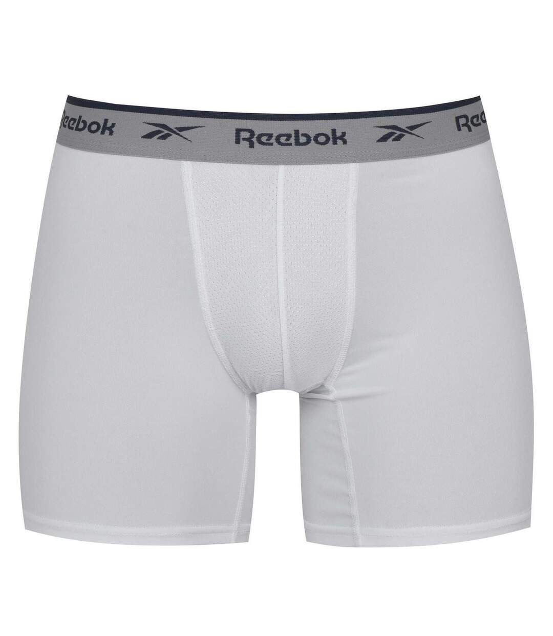 Lot De 3  Boxers Motif/style Logo Homme Noir Blanc Gris Reebok-2