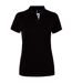 Asquith & Fox Womens/Ladies Short Sleeve Contrast Polo Shirt (Black/ White)