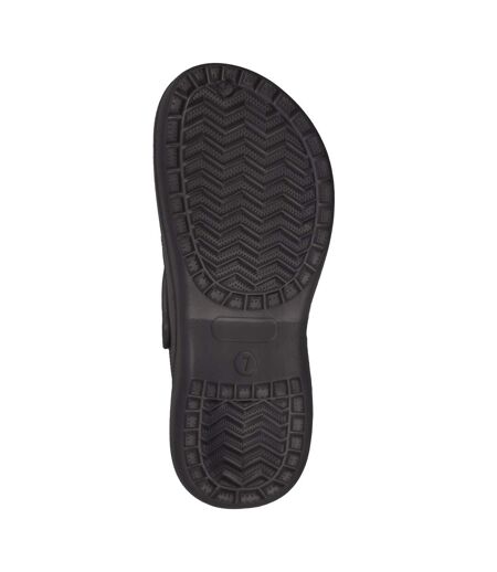 Womens/ladies Platform Clogs Black Keanu