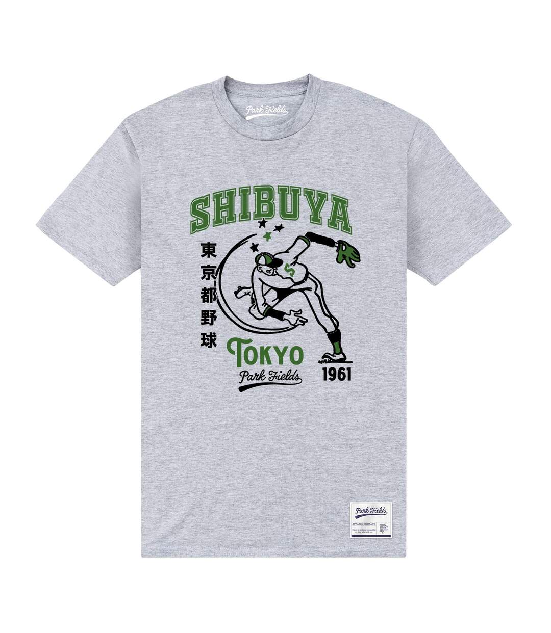 T-shirt shibuya adulte gris chiné Park Fields