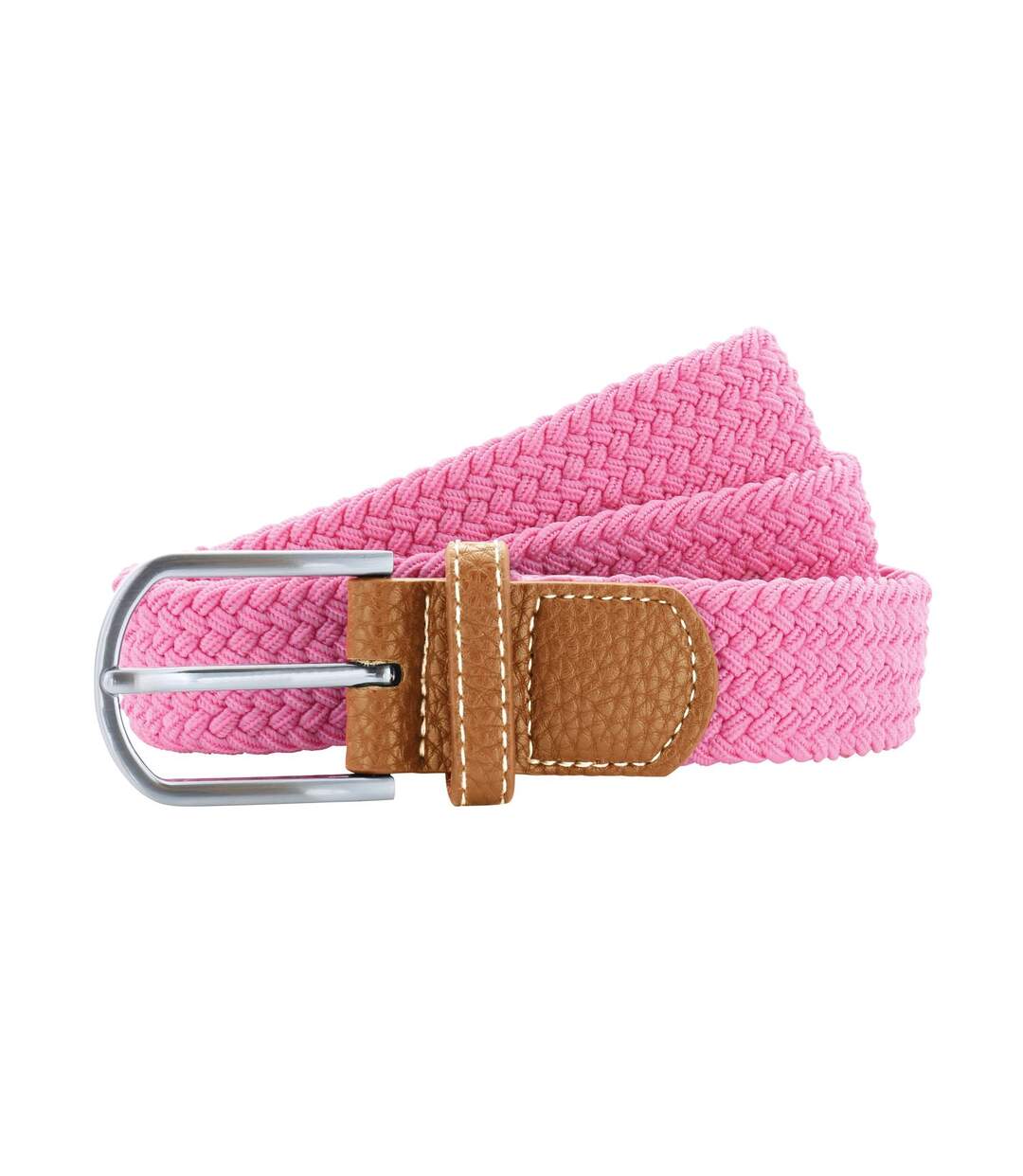 Ceinture extensible tressée - AQ900 - rose-2