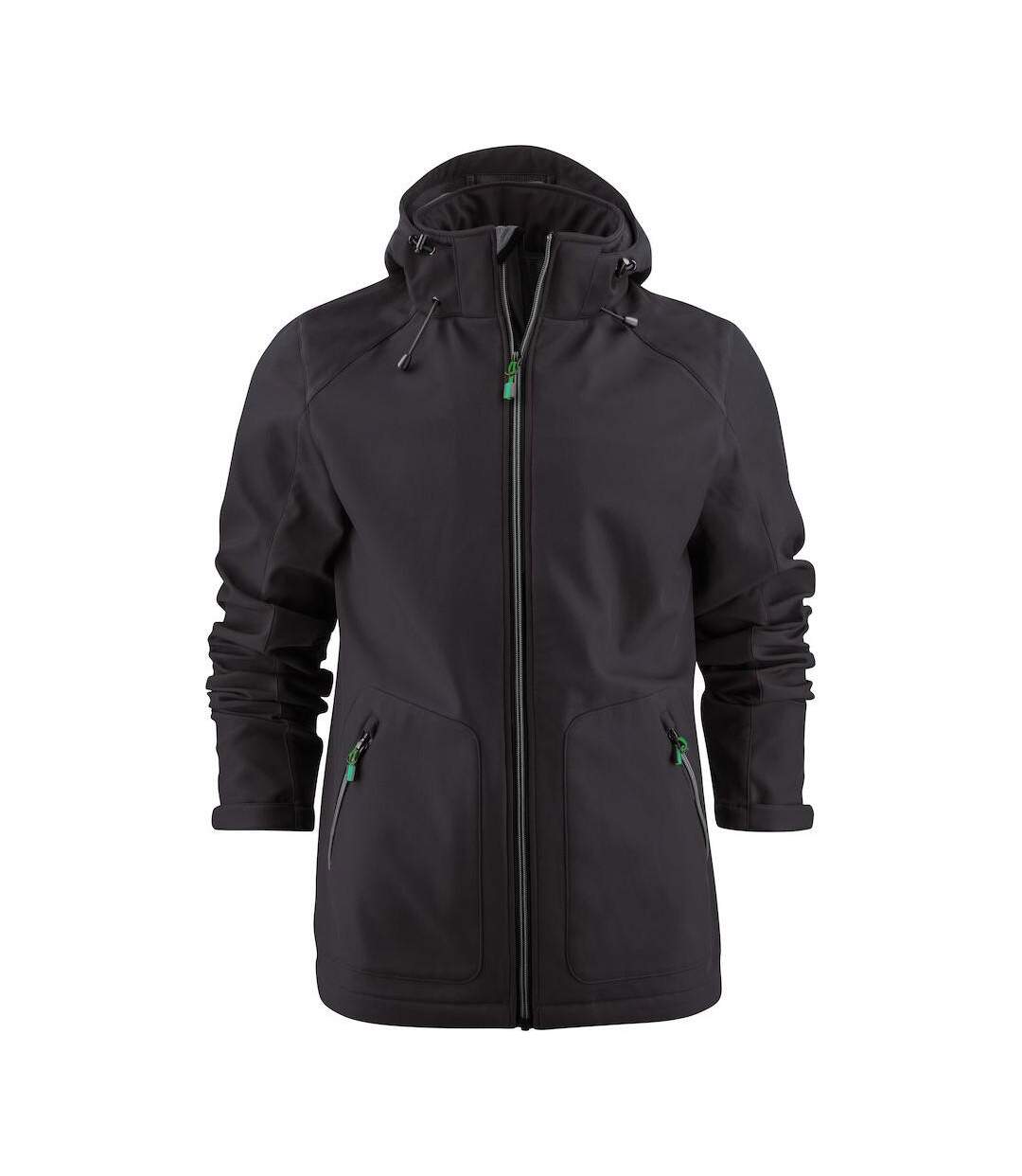 Mens Karting Soft Shell Jacket Black Printer-1