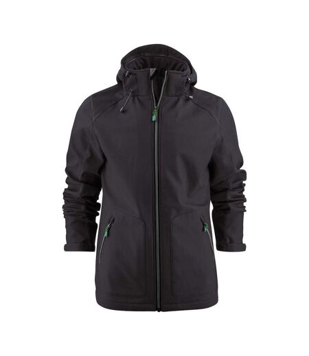 Mens Karting Soft Shell Jacket Black Printer