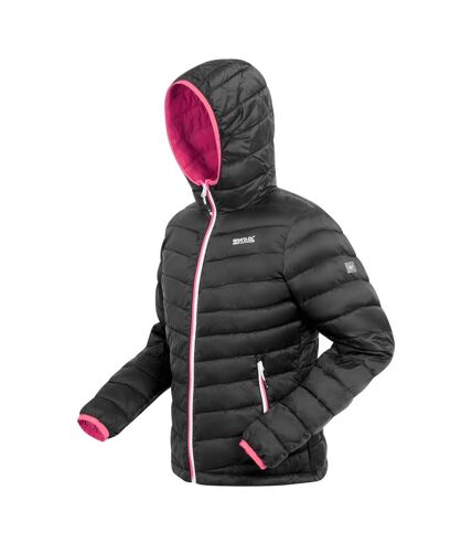 Doudoune matelassée hillpack femme noir / rose fluo Regatta