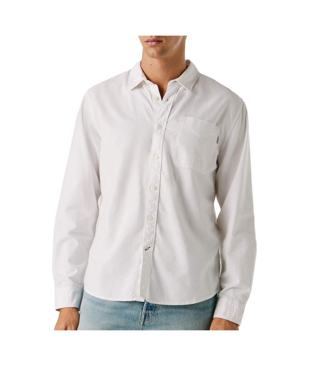 Chemise blanche homme pepe jeans pjl m nd-1