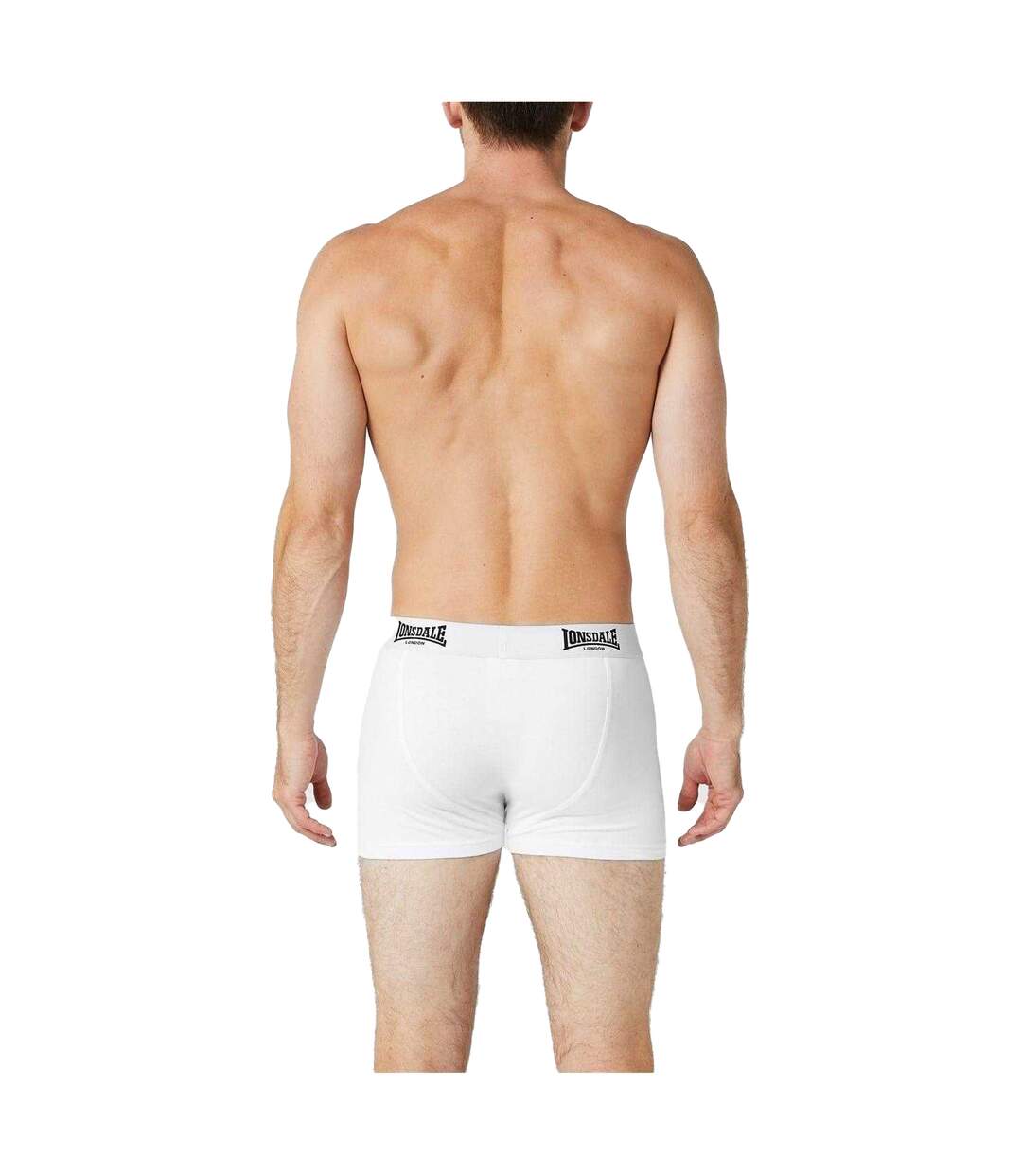 Pack Of 2  Mens Boxer Shorts  White Lonsdale-3