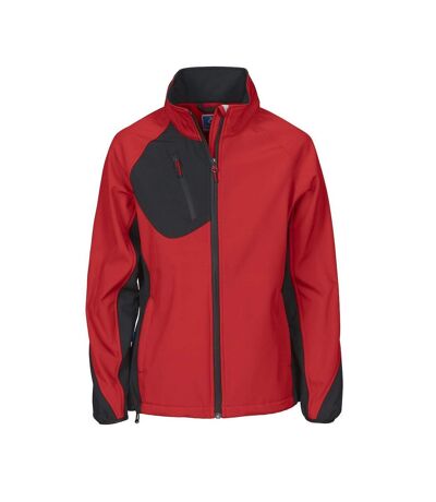 Womens/ladies Soft Shell Jacket Red Projob