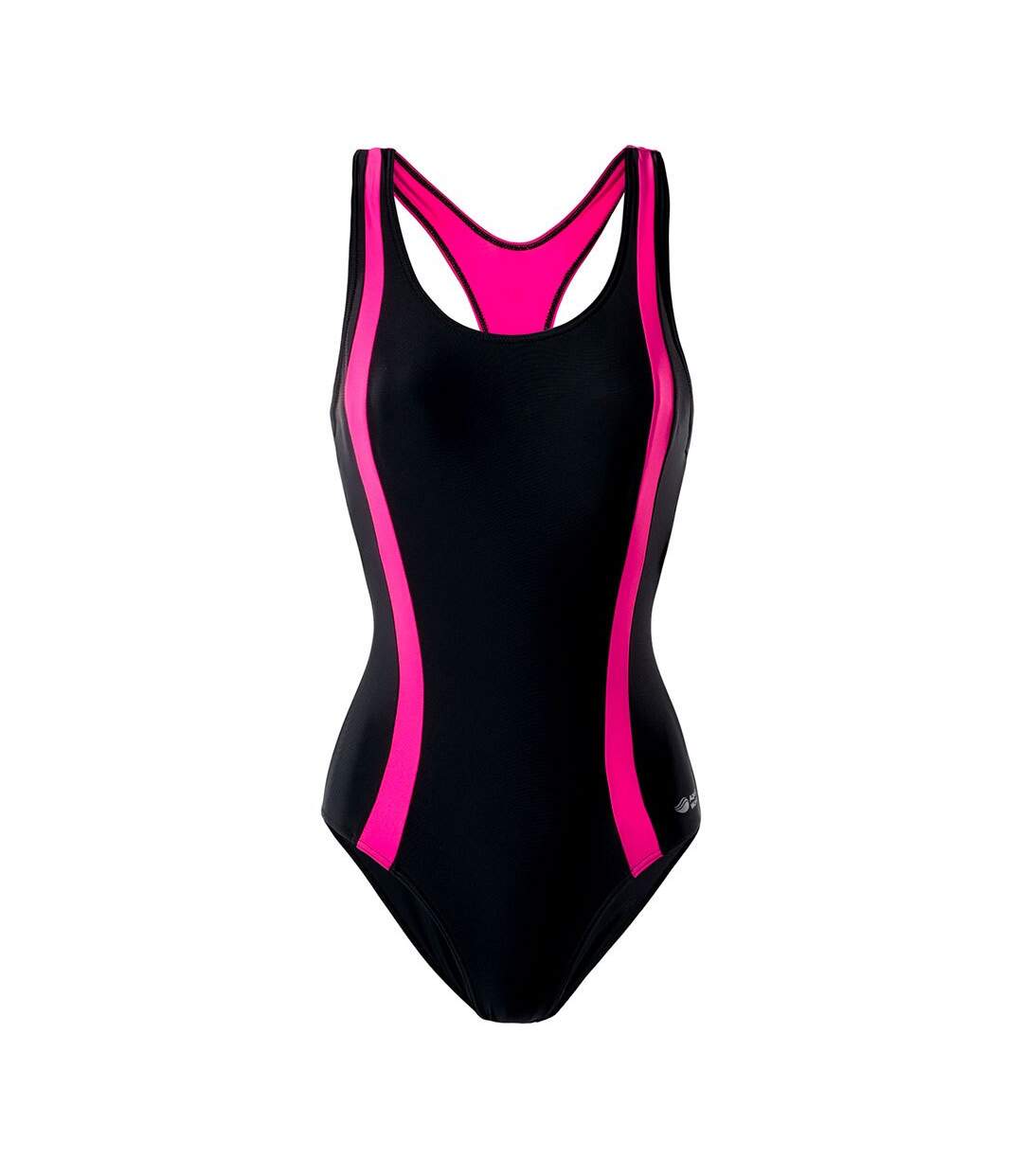 Maillot de bain 1 pièce asma femme noir / framboise vif Aquawave-1