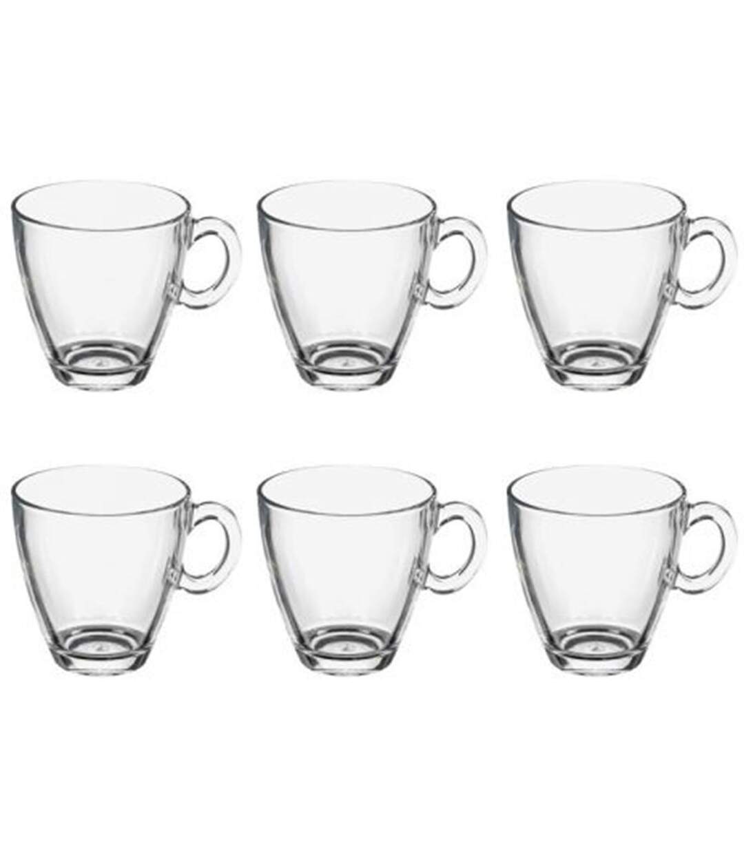 Lot de 6 Mugs en Verre Sia 21cl Transparent-1