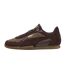 Womens/ladies Bella Donna Feline Recycled Leather Trainers Taupe Chocolate Puma-2