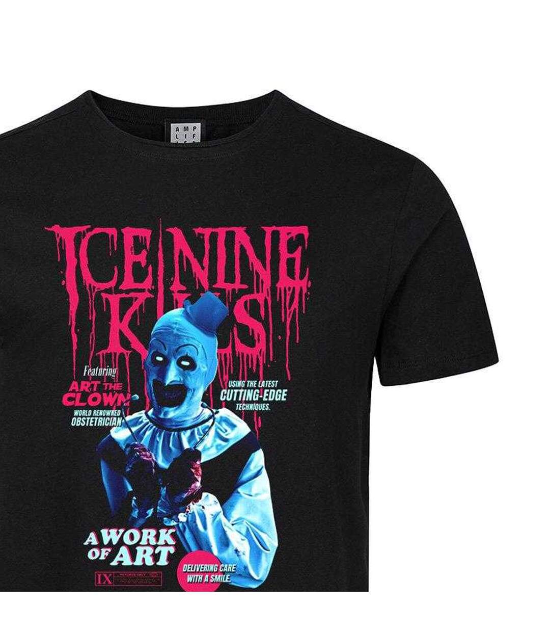 Unisex Adult Terrifier Graphic Print T-shirt Black Ice Nine Kills-3