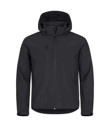 Mens Classic Soft Shell Jacket Black Clique