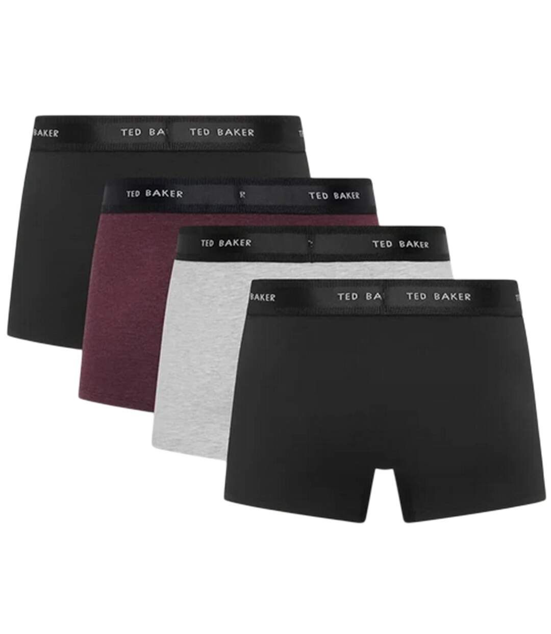Pack Of 4  Mens Plain Boxer Shorts  Black Multicoloured Ted Baker-2