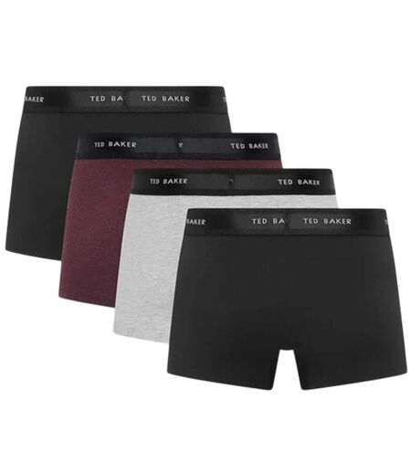 Pack Of 4  Mens Plain Boxer Shorts  Black Multicoloured Ted Baker