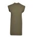 Womens/ladies Extended Shoulder Casual Dress Olive Build Your Brand-1